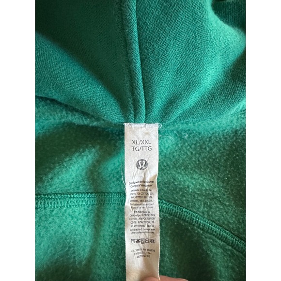 Lululemon Scuba Oversized Hoodie Full Zip Green Women's XL XXL TG TTG - Picture 4 of 4